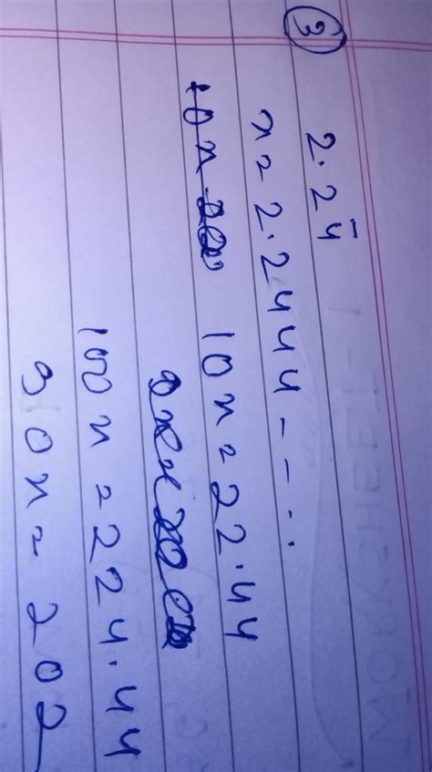 3. Express 2.24 bar on 4 as a fraction in simplest form.Class 10Content ...