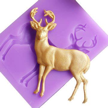 Generic Deer Shape Fondant Christmas Cake Pastry Mould : Amazon.in ...