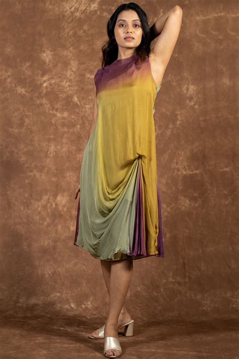 Purple shaded dress