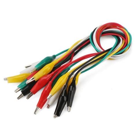Buy Crocodile Clip Patch Cable - Set of 10 - 50cm Cable Length - 5 ...