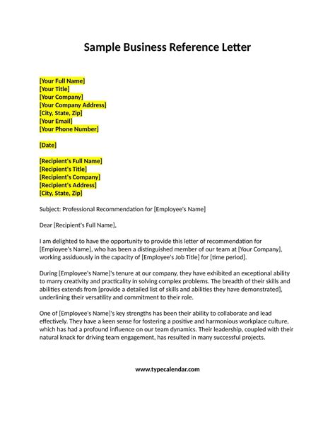 47+ Free Printable Business Reference Letter Templates [Word, PDF]