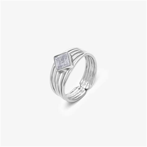 Shining Strings of Simple Silver Ring - Elegance in Simplicity