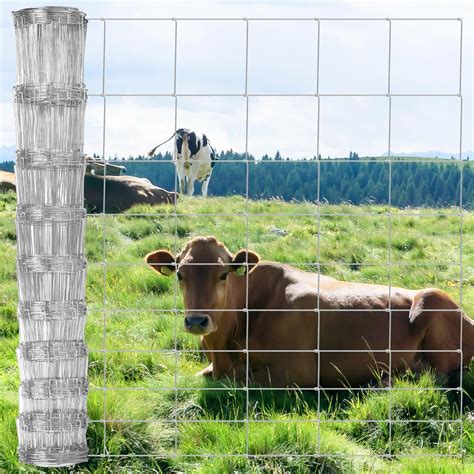 Amazon.com : Toriexon Farm Fence 4FT x 100FT, Galvanized Cattle Fence, Heavy Zinc Coating Wire ...