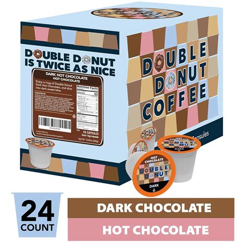 Buy Double Donut Dark Hot Chocolate Pods for Keurig K Cups Brewers ...