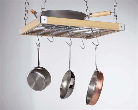 Concept Housewares Rectangular Ceiling Mounted Pot Rack - Walmart.com