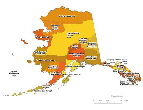 Alaska State Maps: Boroughs & Census Areas (All 29) | CCCarto