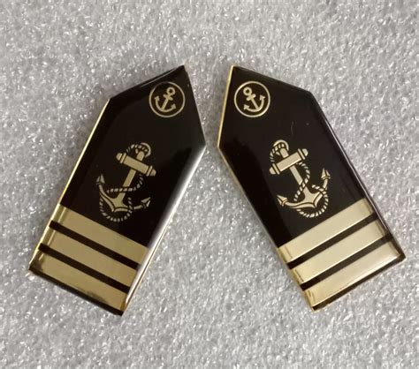 Lapel Pin type Gorget Collar Badges for Merchant Navy Officers ...