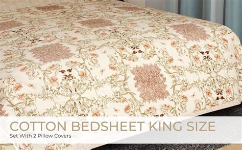 Buy Akshya Reversible Quilted Bedcover Set Cotton King Size Bedsheet ...