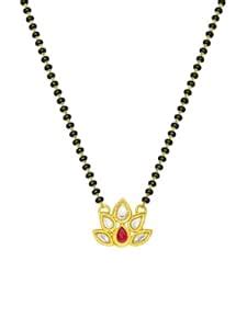 Buy Digital Dress Room Gold Plated Short Mangalsutra Design Kundan ...
