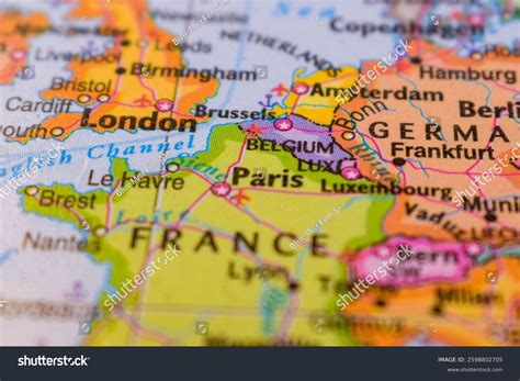 Belgium On World Map-geo Political Map Stock Photo 2598802705 | Shutterstock