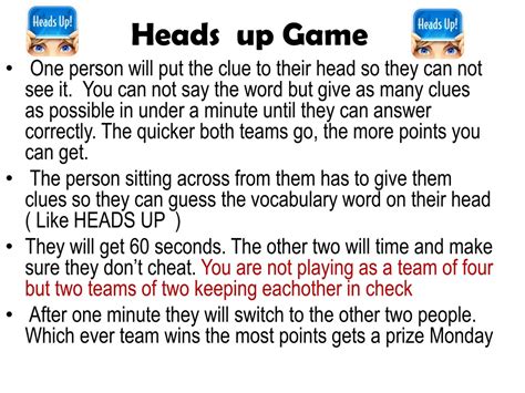 Heads Up Board Game Rules at Owen Griver blog