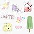 EMCGraphics Pastel Aesthetic Sticker Pack Vinyl Waterproof India | Ubuy