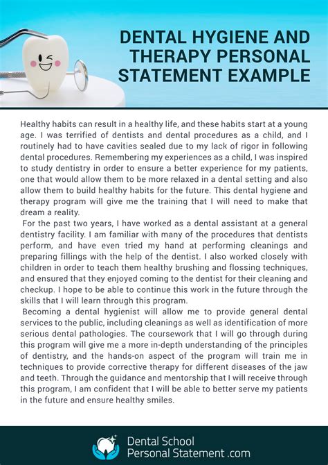 Dental Hygiene And Therapy Personal Statement Example | Personal ...