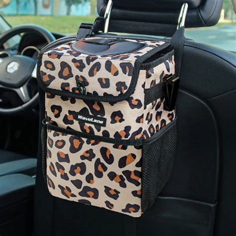 Ikohbadg Car Trash Can with Lid, Car Trash Can Bin for Car Back Seat Leak Proof, Car Trash Bag ...