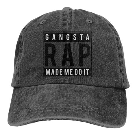 Ytsjj Gangsta Rap Made Me Do It Dad Denim Hat Washed Baseball Cap ...