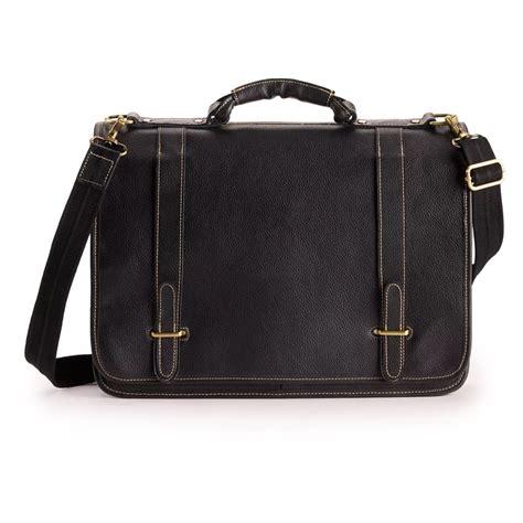 AmeriLeather Traditional Double Slip-in Executive Briefcase