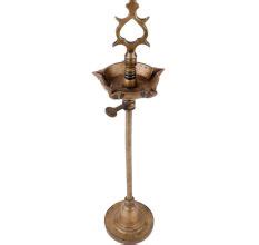Brass Oil Lamp With Detachable Screw Ceremonial Lamp