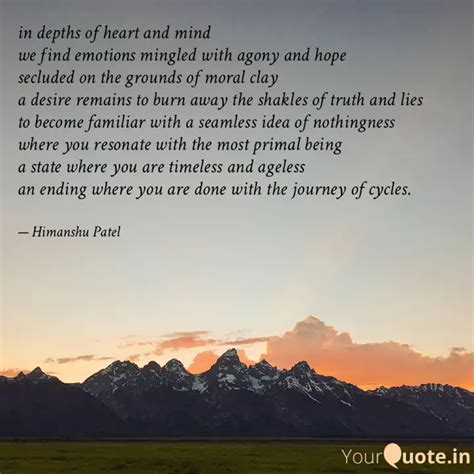 in depths of heart and mi... | Quotes & Writings by Himanshu Patel ...