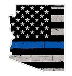 Arizona State (U5) Thin Blue Line Vinyl Yeti Tumbler Decal Sticker ...