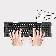 Amazon.in: Buy Ambrane Wired Keyboard, 104 Key with Membrane Switch ...