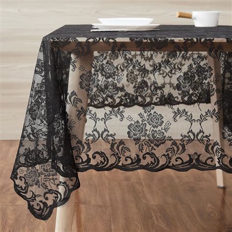Amazon.com: Warm Home Designs Square Gothic Tablecloth. 60 x 60 Black ...
