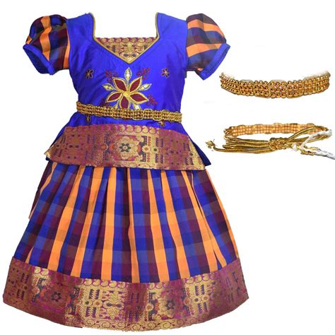 Buy AMIRTHA FASHION Girls Traditional Lehenga Choli MULLAI PATTU WITH ...