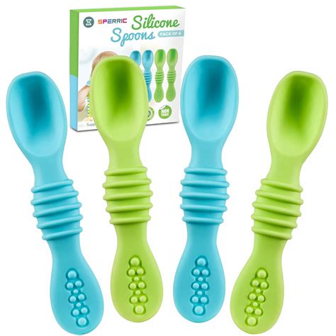 4-Pack Silicone Baby Spoons for Baby Led Weaning - India | Ubuy