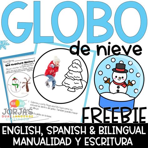 Globo de nieve Actividades para niños (español, inglés, bilingüe ...