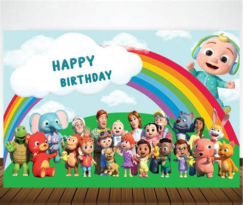 Buy Cocomelon Party Decoration Backdrop | Party Supplies | Thememyparty ...