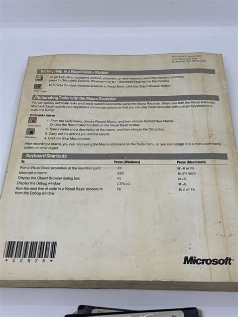Microsoft Excel Book and MSDOS 6.22 Diskettes - Vintage Keepsakes