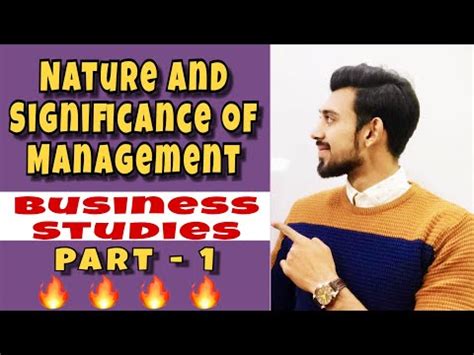 Nature and Significance of Management - Part 1 Video Lecture - Crash ...