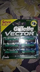 Buy Gillette Vector Plus Manual Shaving Razor Blades(Cartridge)-Pack Of ...