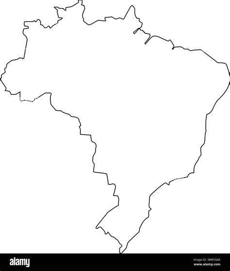 vector map of brazil isolated on a transparent background, Detailed map ...
