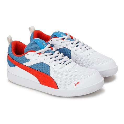 Buy Puma Unisex-Kid X 1DER Carter Jr White-Cherry Tomato-Vallarta Blue ...