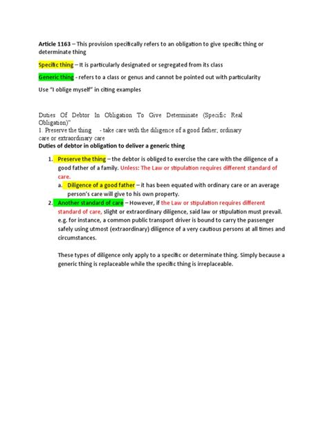 ARTICLE 1163-1178 - Highlighted. Reviewer - ARTICLE 1163. Every person ...