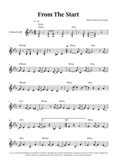 From The Start (arr. Glauco Fernandes) by Laufey Sheet Music for ...