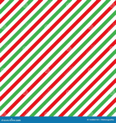 Cane Candy Diagonal Stripes Red Green White Seamless Pattern Christmas ...