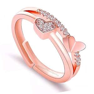 Buy Jewelgenics Crystal Accent Double Heart Promise Ring in Sterling ...