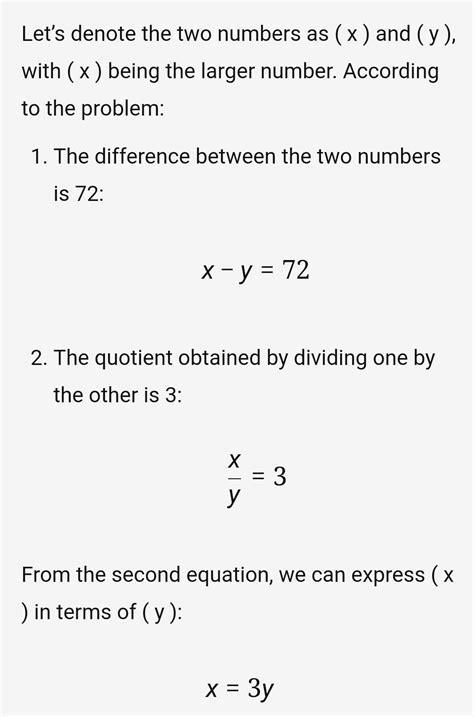 the difference between two numbers is 72 and the quotient obtained by ...