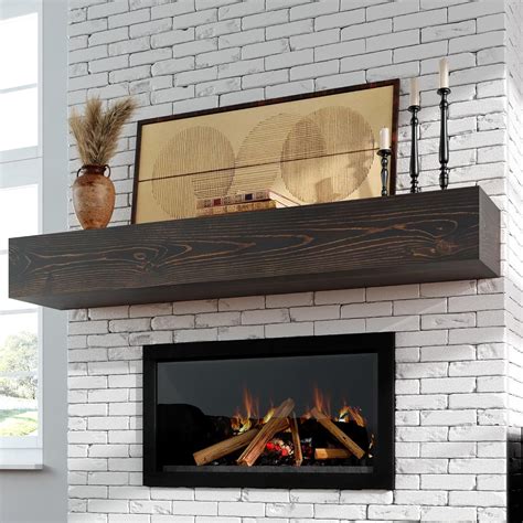 Amazon.com: COSHOMER Fireplace Mantel - Floating Mantel Shelf, Wood ...