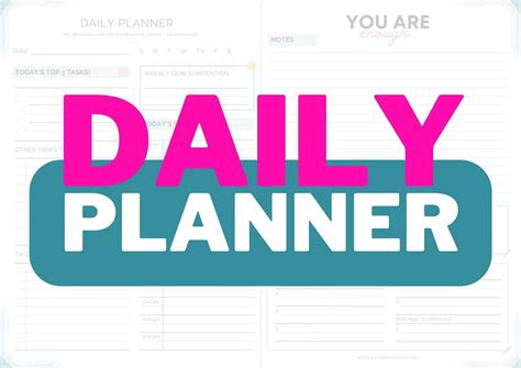 Daily Planner Printable A4