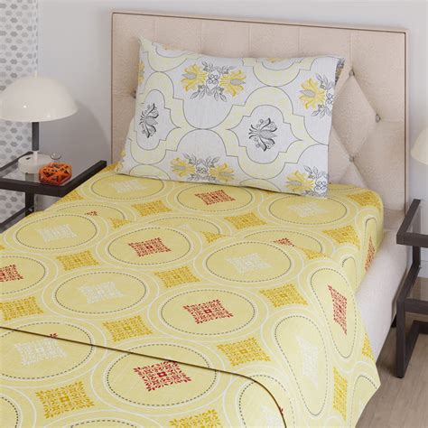 Buy COLOR SENSE Ivy Microfibre Printed 2Pcs Single Bedsheet Set from ...
