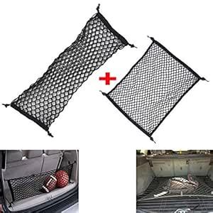 BEESCLOVER Car Rear Trunk Cargo Organizer Elastic Mesh Holder Storage ...