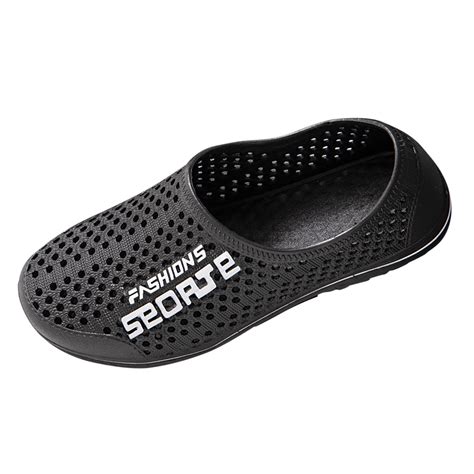 JDEFEG Mens Shower Sandals Men Sandal Beach Non Slip Garden Men Clogs ...