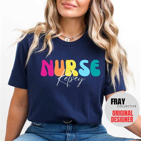 Personalized Nurse Shirt Custom RN Nurse T-shirt RN Nurse Tshirt ...