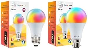 Buy wipro 9-Watt E27 WiFi Smart LED Bulb with Music Sync (16 Million ...