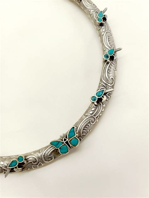Deashi Firozi Oxidized Hasli Style Neckpiece – AG'S