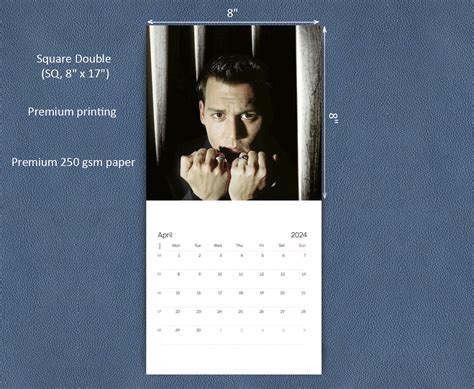 Johnny Depp Calendar 2024 | Johnny Depp 2024 Wall Calendar, Celebrity ...