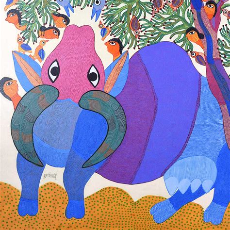Traditional Art Form of Gond Painting by Padma Shri Durgabai Vyam