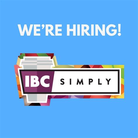 🚨 NEW OPPORTUNITIES AVAILABLE 🚨 IBC Simply is looking for 2 talented ...